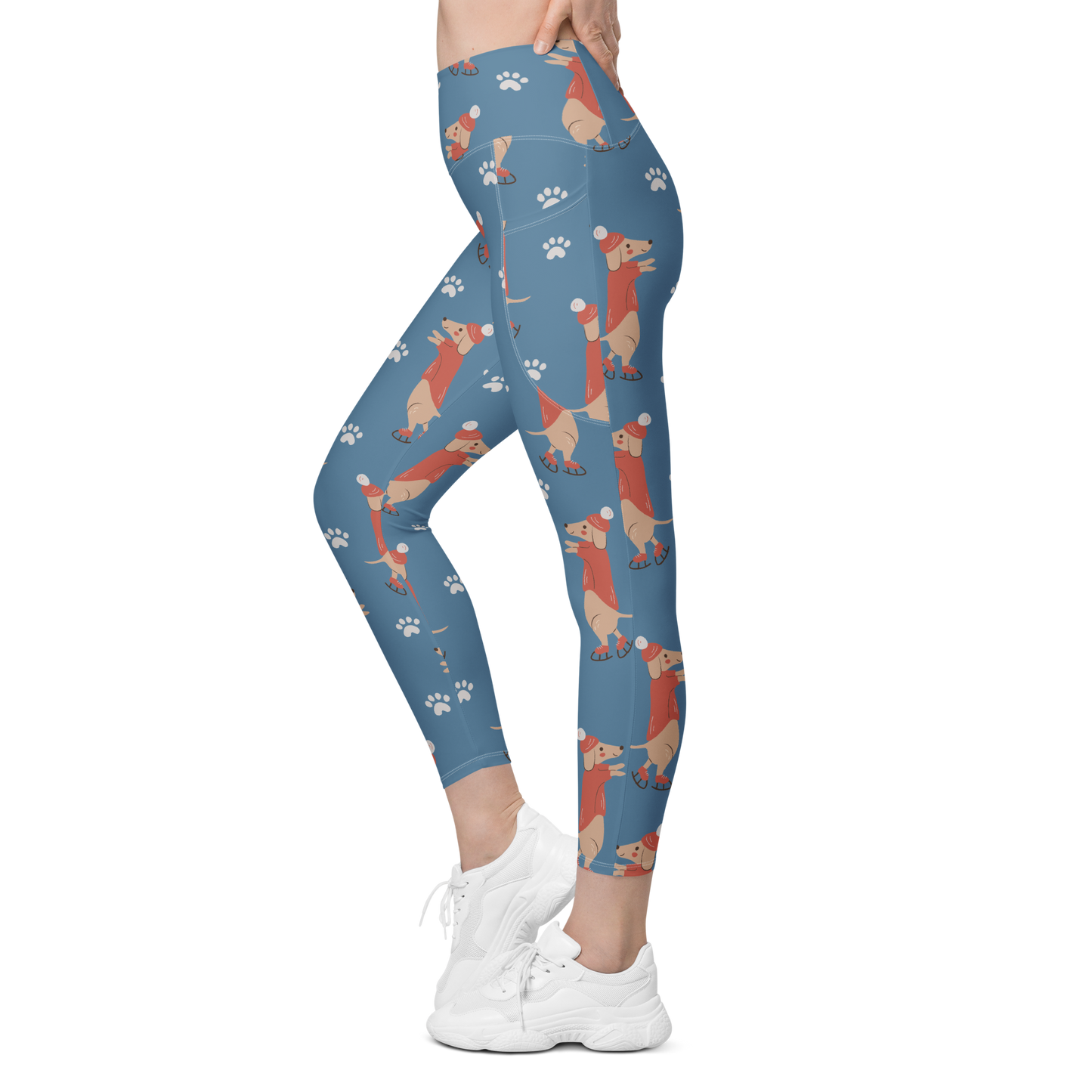 Cozy Dogs | Seamless Patterns | All-Over Print Leggings with Pockets - #6