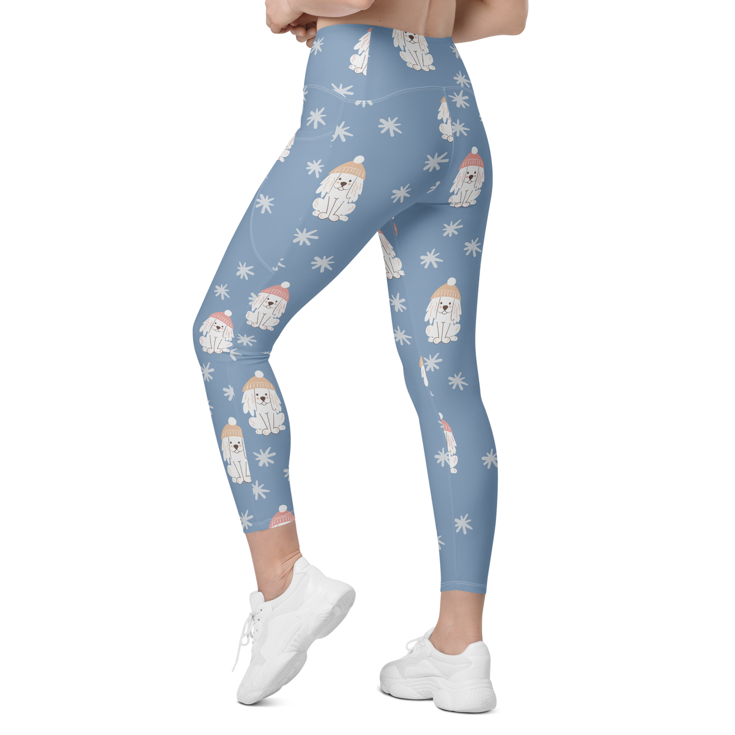 Cozy Dogs | Seamless Patterns | All-Over Print Leggings with Pockets - #3