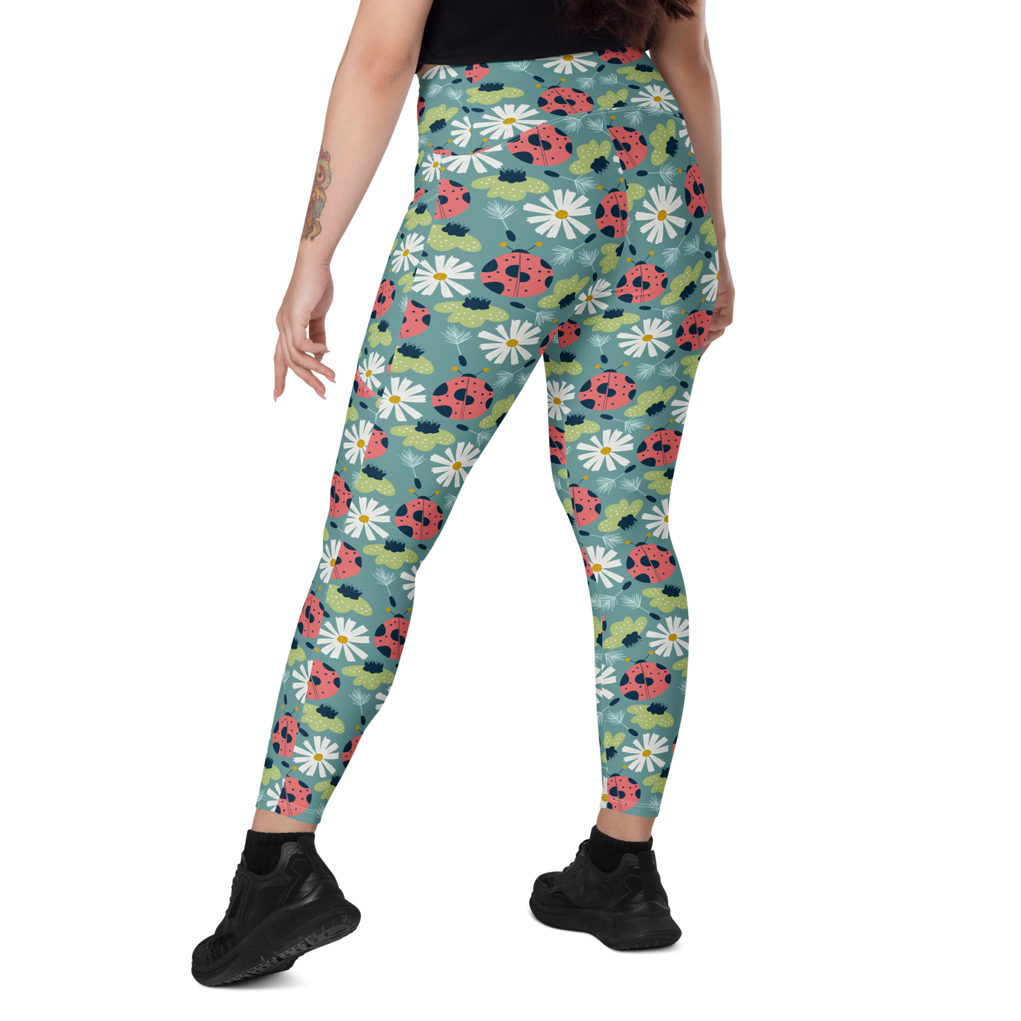 Scandinavian Spring Floral | Seamless Patterns | All-Over Print Leggings with Pockets - #2