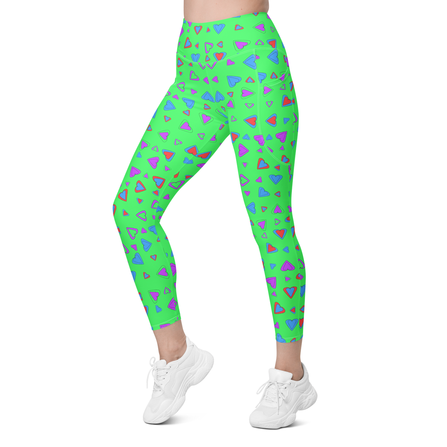 Rainbow Of Hearts | Batch 01 | Seamless Patterns | All-Over Print Leggings with Pockets - #7