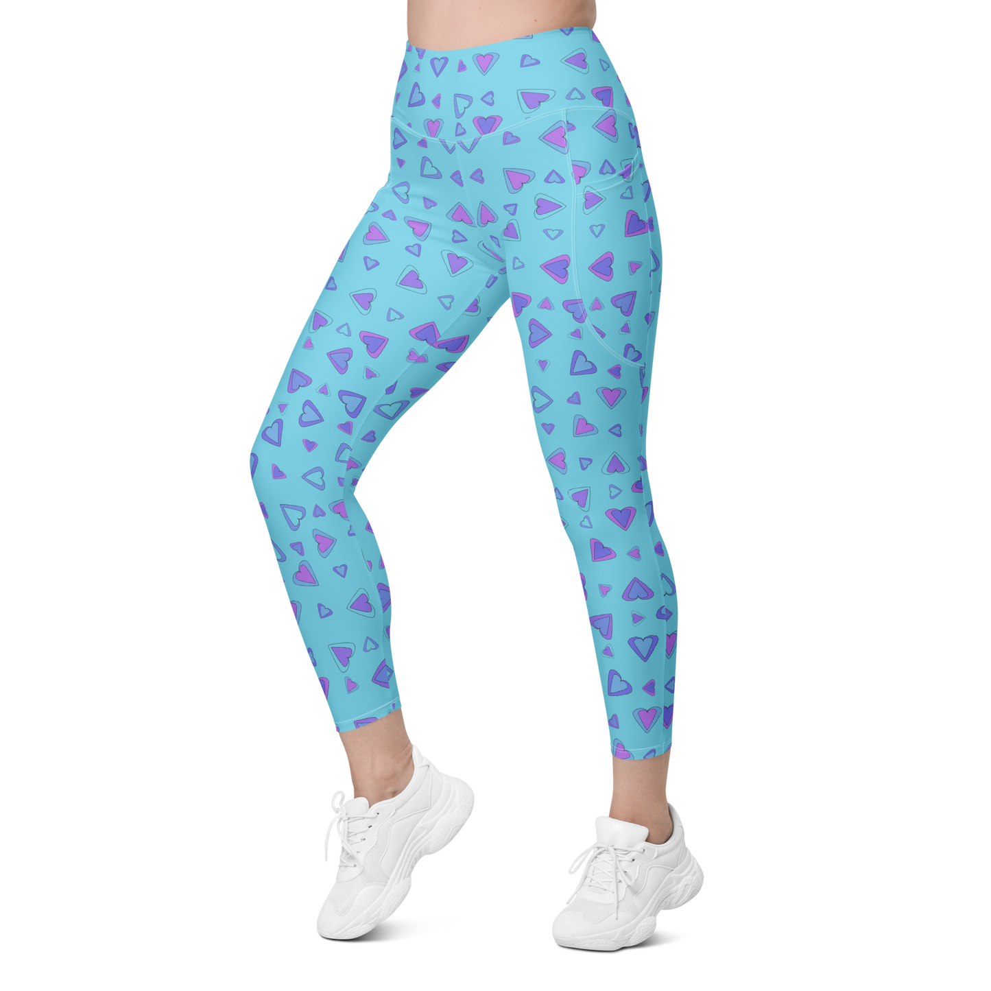 Rainbow Of Hearts | Batch 01 | Seamless Patterns | All-Over Print Leggings with Pockets - #9
