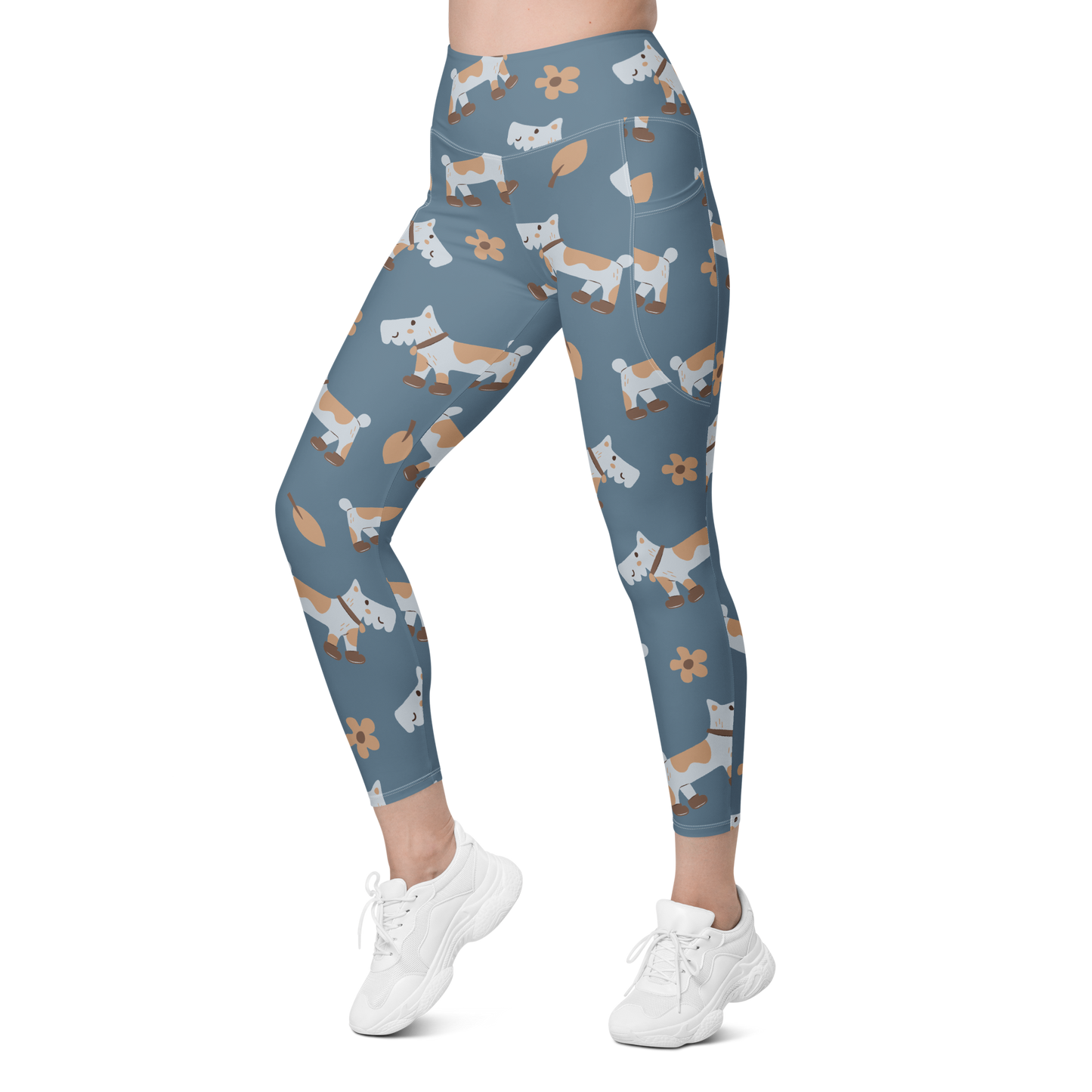 Cozy Dogs | Seamless Patterns | All-Over Print Leggings with Pockets - #2