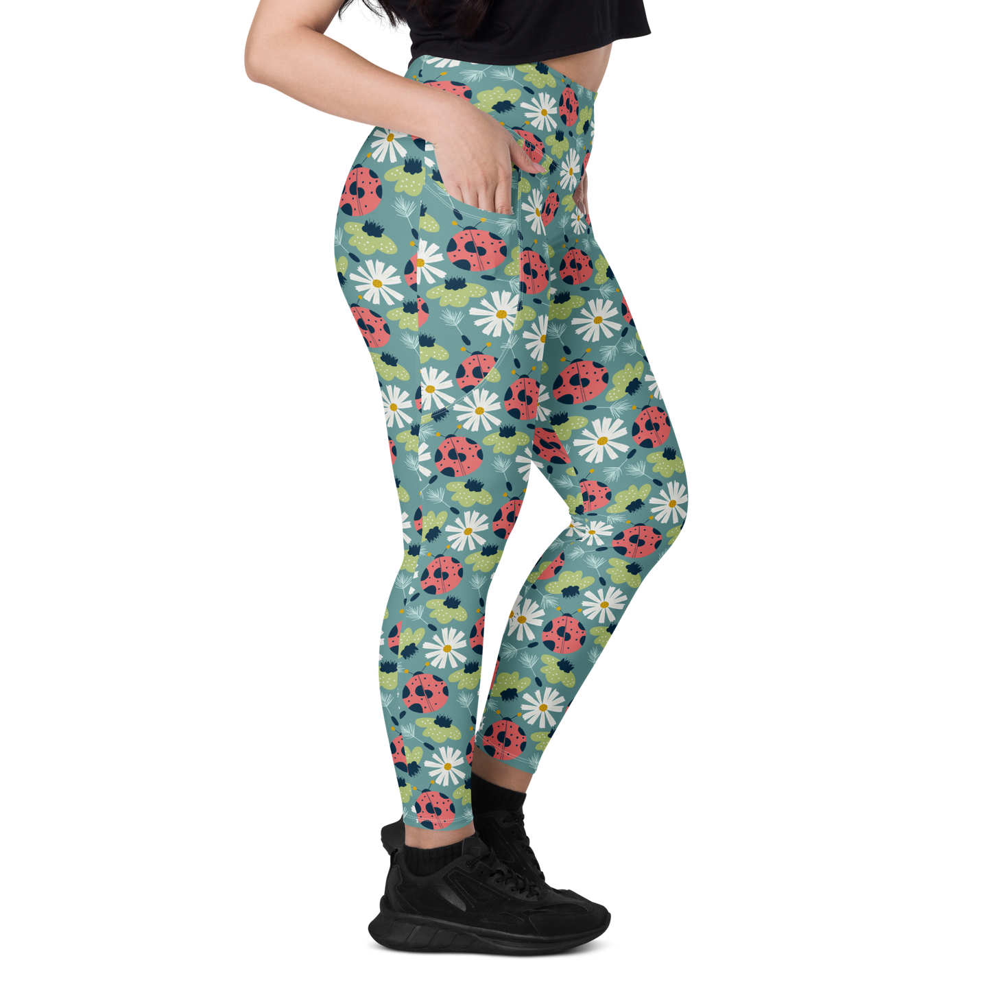 Scandinavian Spring Floral | Seamless Patterns | All-Over Print Leggings with Pockets - #2