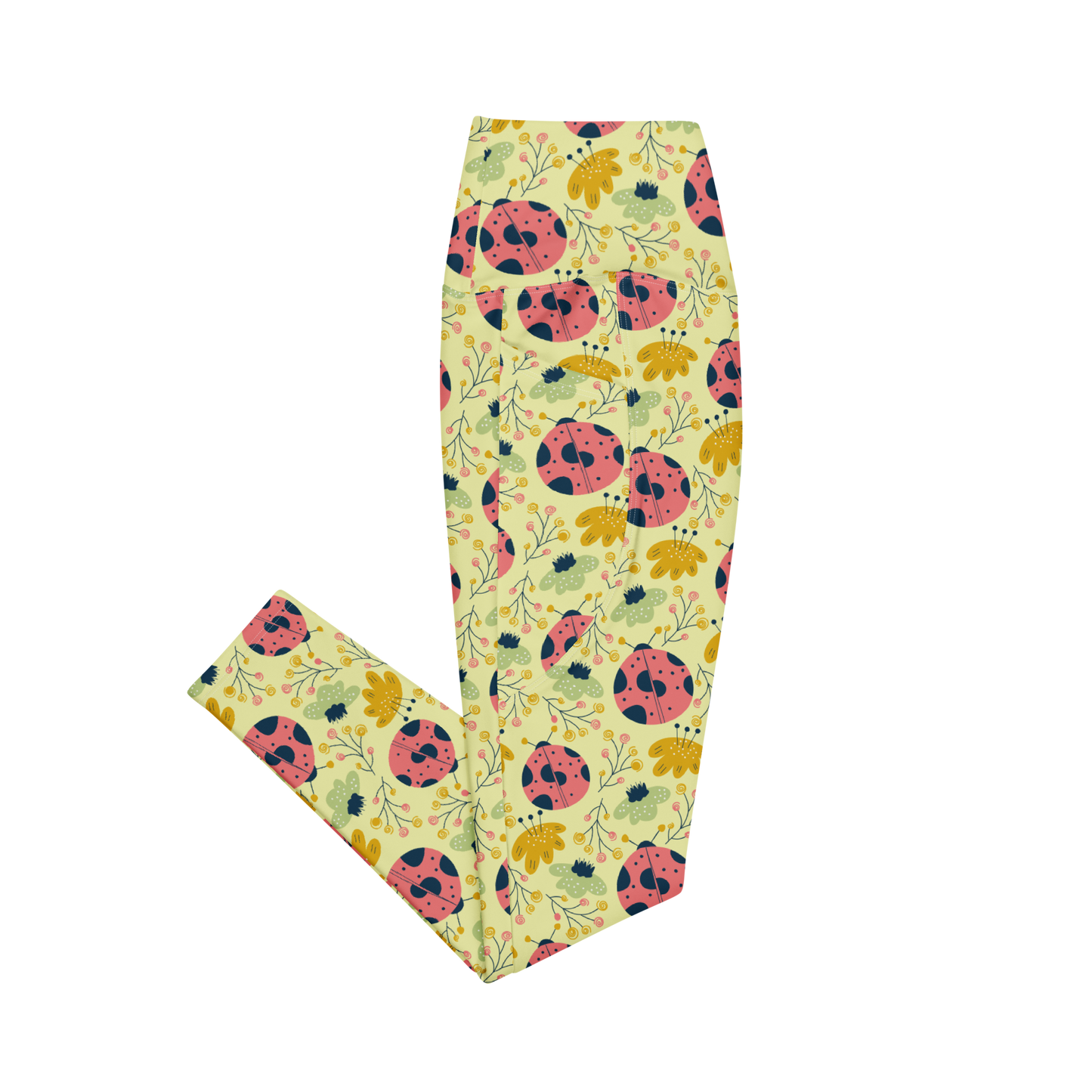 Scandinavian Spring Floral | Seamless Patterns | All-Over Print Leggings with Pockets - #9