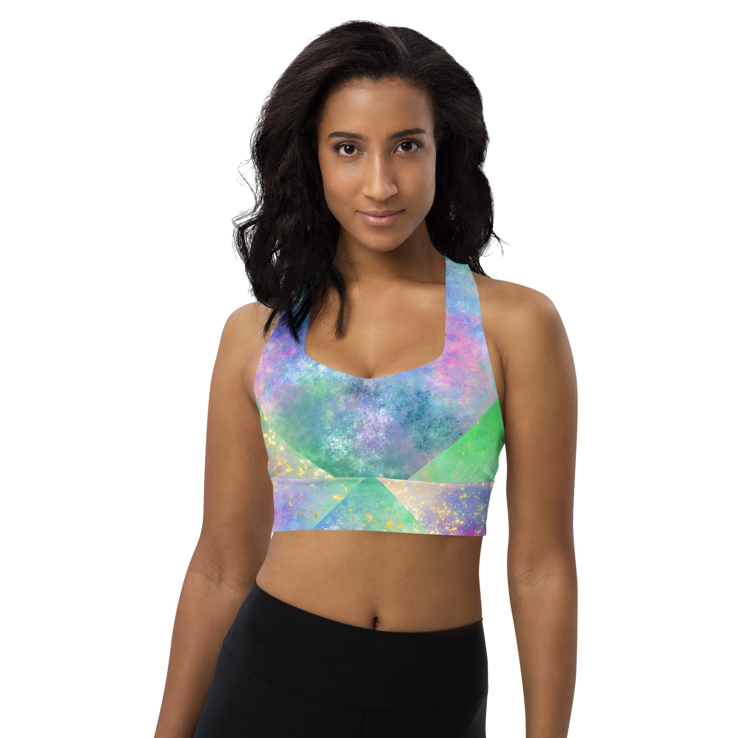 Fire Opal | Textures & Patterns | All-Over Print Longline Sports Bra - #10