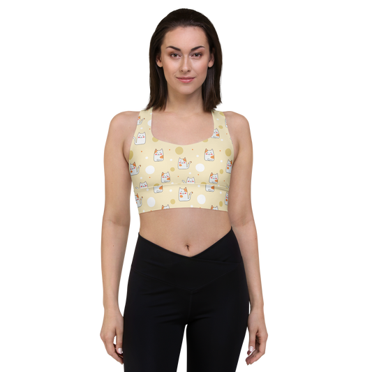 Cat Seamless Pattern Batch 01 | Seamless Patterns | All-Over Print Longline Sports Bra - #3