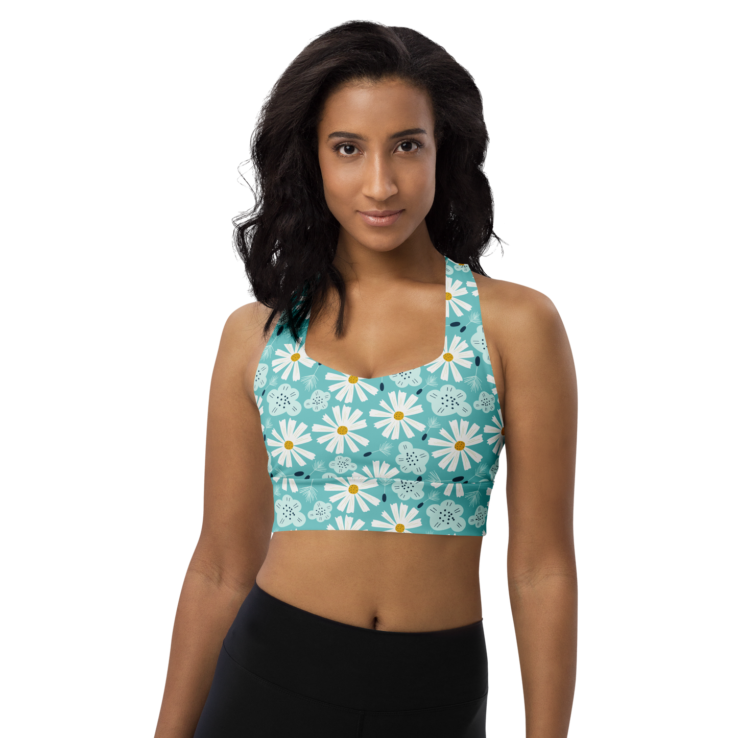 Scandinavian Spring Floral | Seamless Patterns | All-Over Print Longline Sports Bra - #10