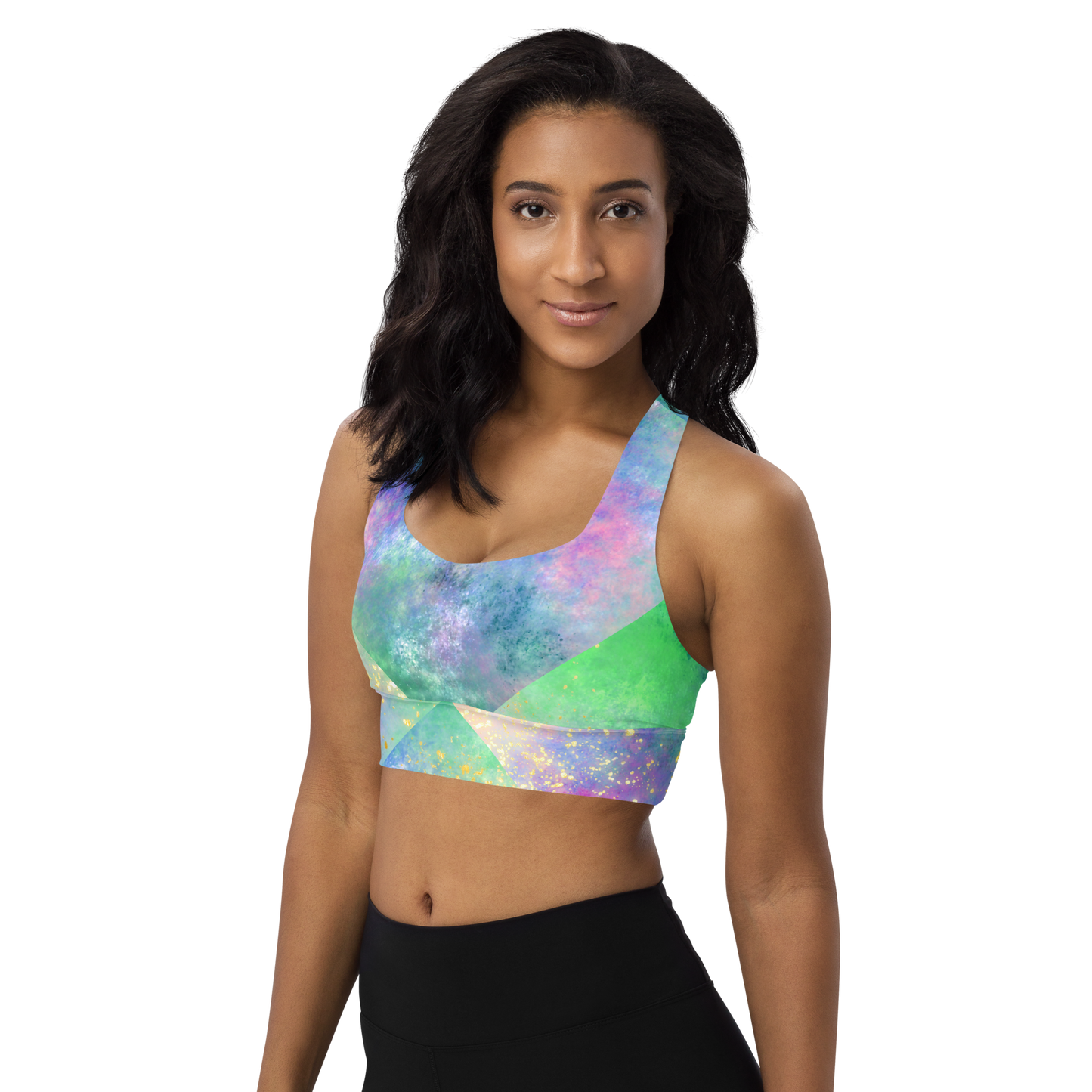 Fire Opal | Textures & Patterns | All-Over Print Longline Sports Bra - #10