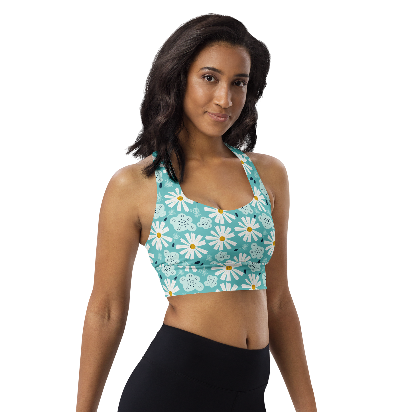 Scandinavian Spring Floral | Seamless Patterns | All-Over Print Longline Sports Bra - #10