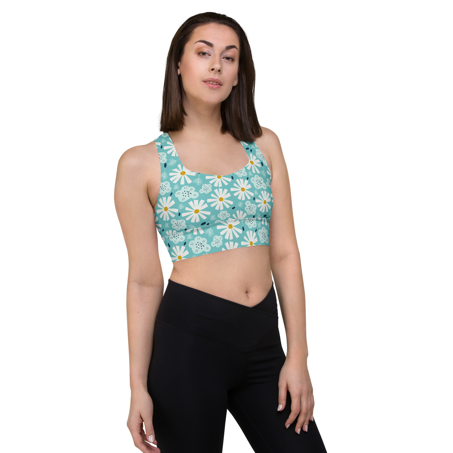 Scandinavian Spring Floral | Seamless Patterns | All-Over Print Longline Sports Bra - #10