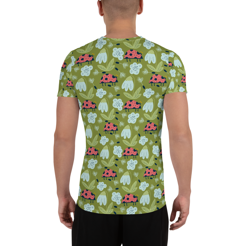 Scandinavian Spring Floral | Seamless Patterns | All-Over Print Men's Athletic T-Shirt - #5