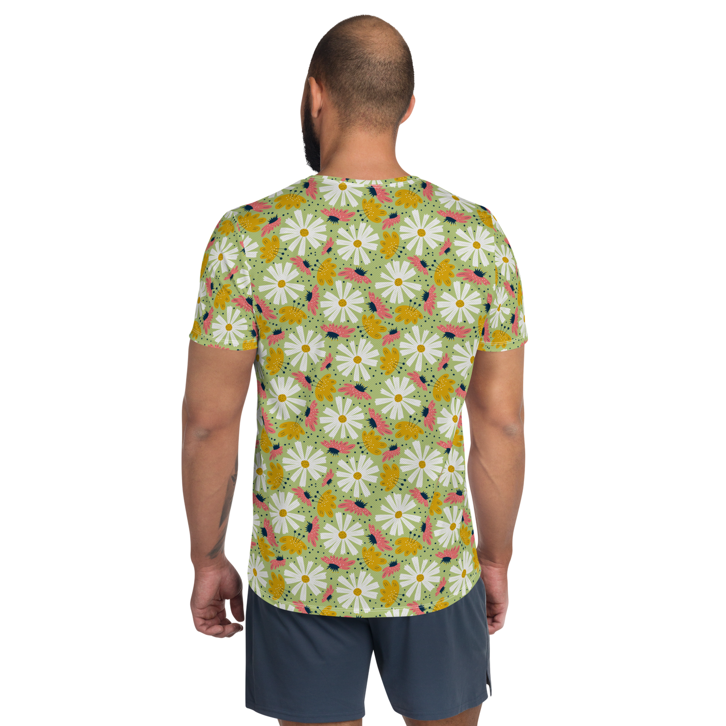 Scandinavian Spring Floral | Seamless Patterns | All-Over Print Men's Athletic T-Shirt - #4