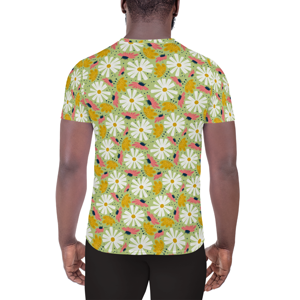 Scandinavian Spring Floral | Seamless Patterns | All-Over Print Men's Athletic T-Shirt - #4