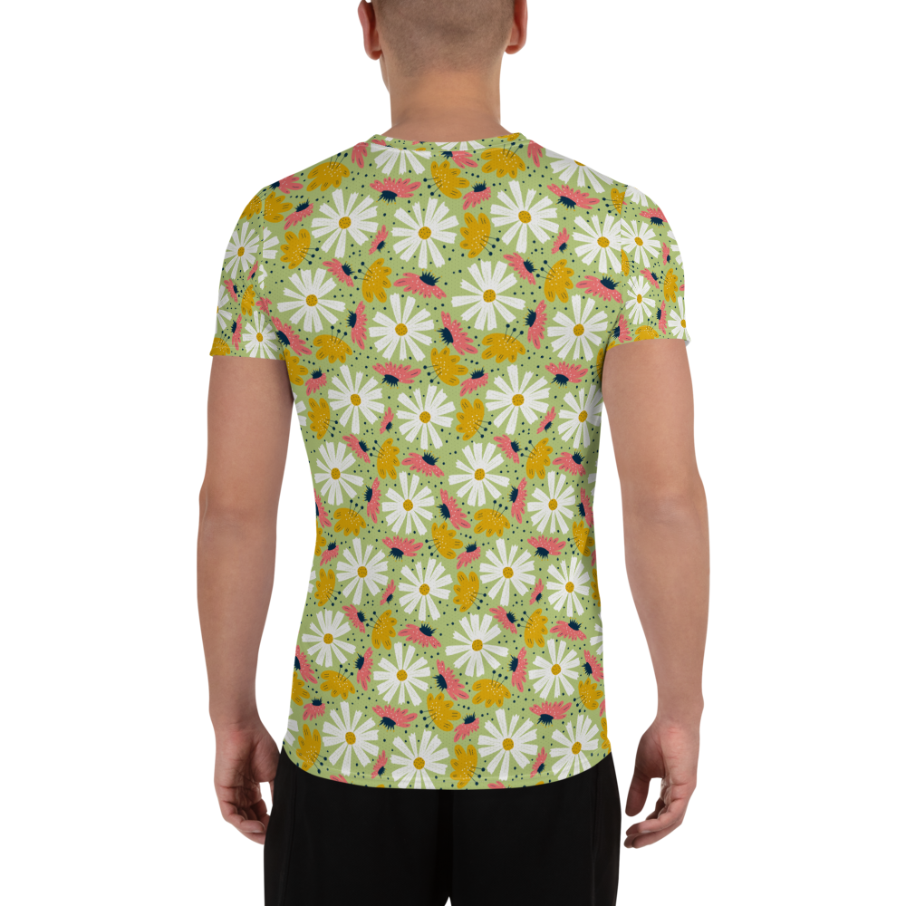 Scandinavian Spring Floral | Seamless Patterns | All-Over Print Men's Athletic T-Shirt - #4