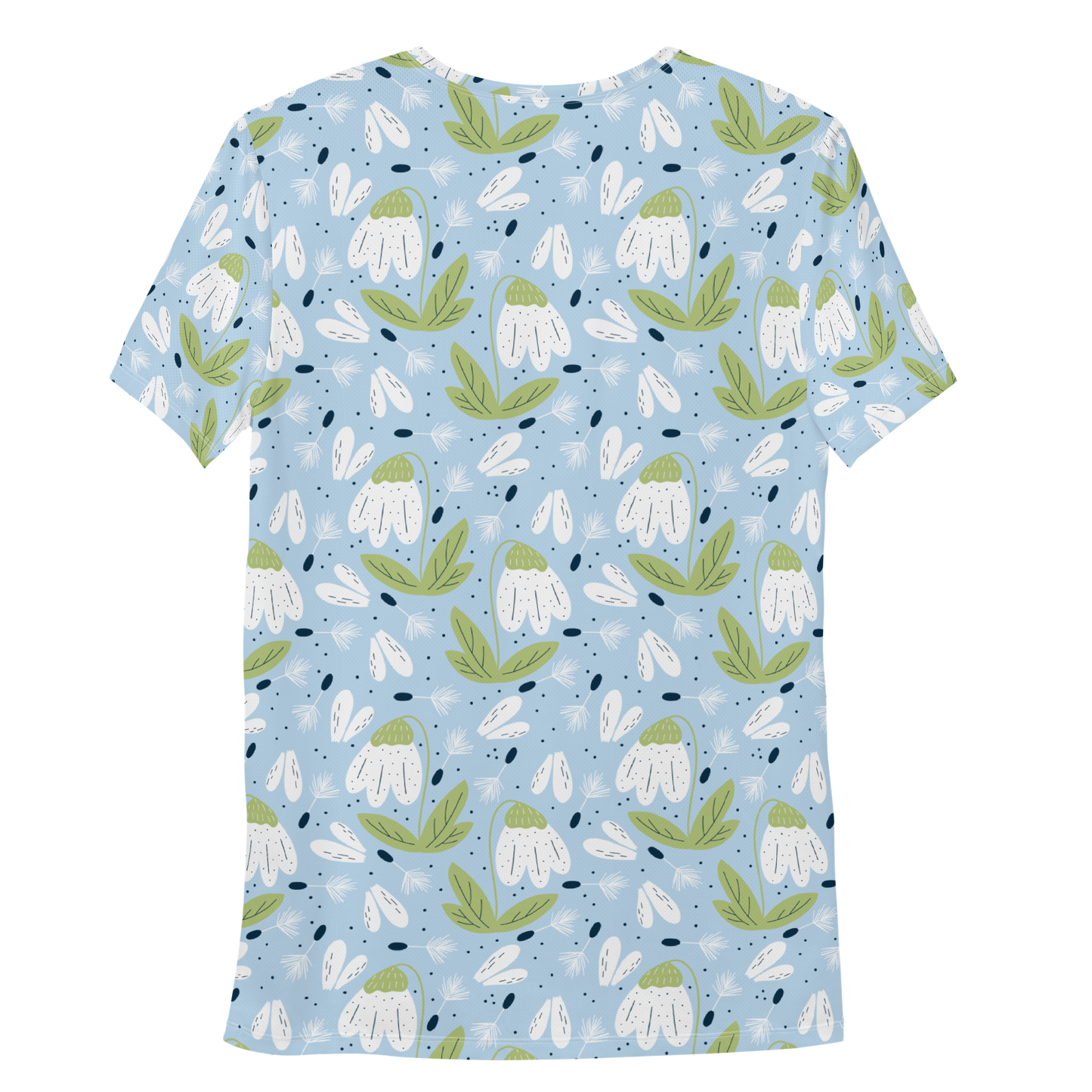 Scandinavian Spring Floral | Seamless Patterns | All-Over Print Men's Athletic T-Shirt - #3