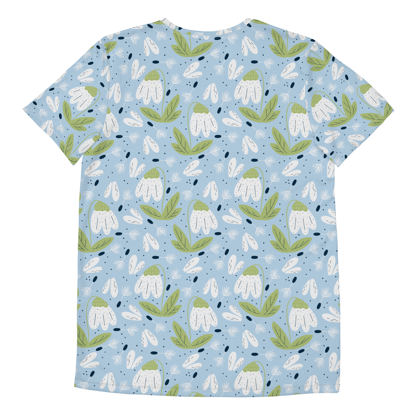 Scandinavian Spring Floral | Seamless Patterns | All-Over Print Men's Athletic T-Shirt - #3