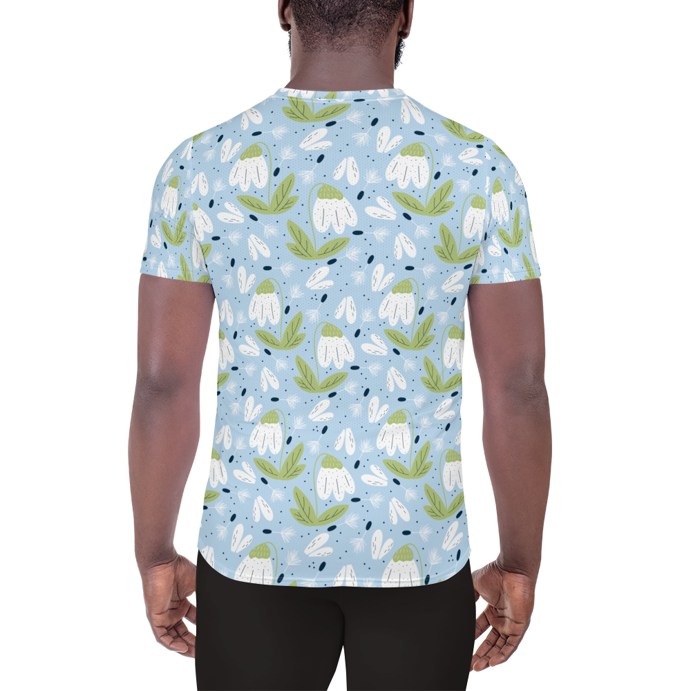 Scandinavian Spring Floral | Seamless Patterns | All-Over Print Men's Athletic T-Shirt - #3