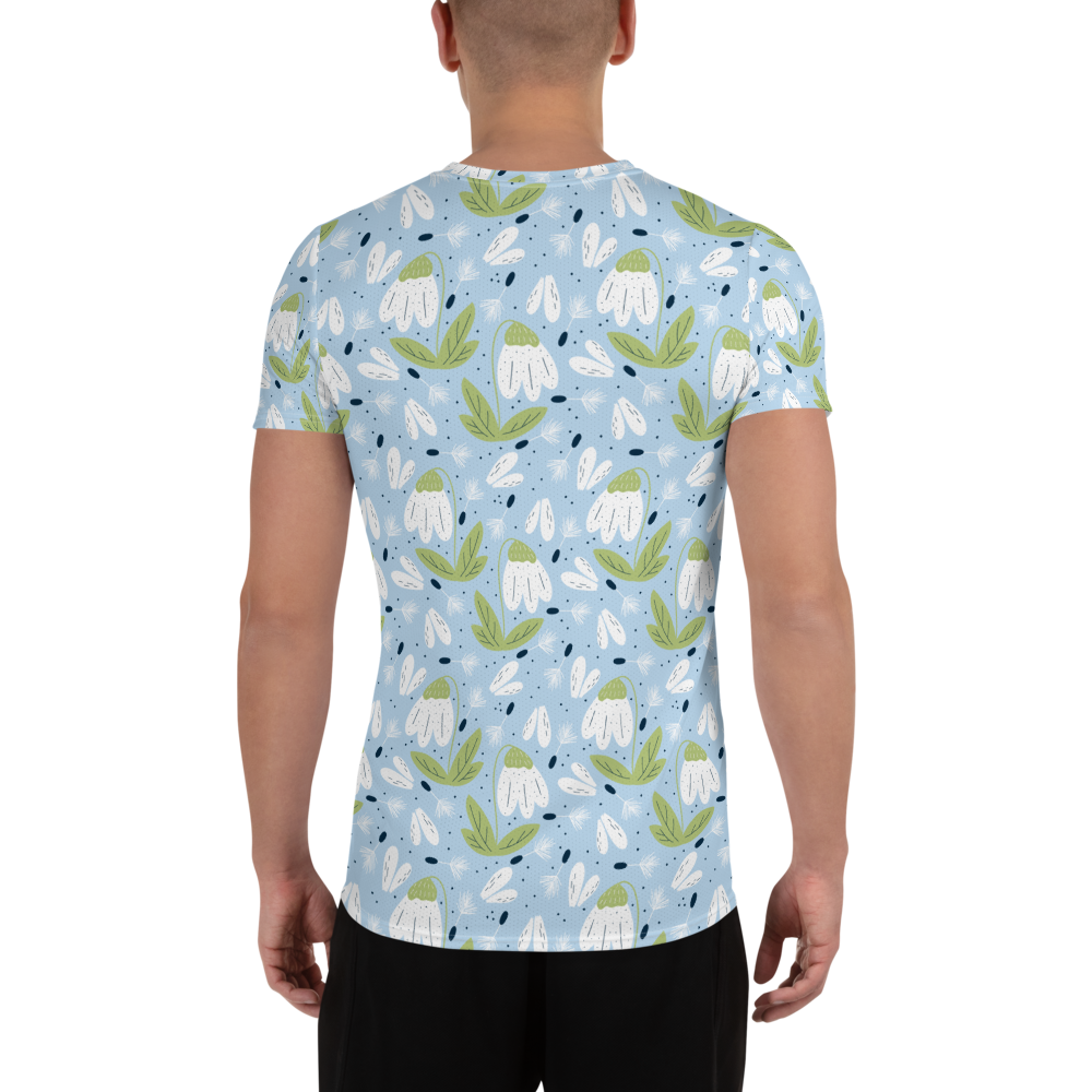 Scandinavian Spring Floral | Seamless Patterns | All-Over Print Men's Athletic T-Shirt - #3