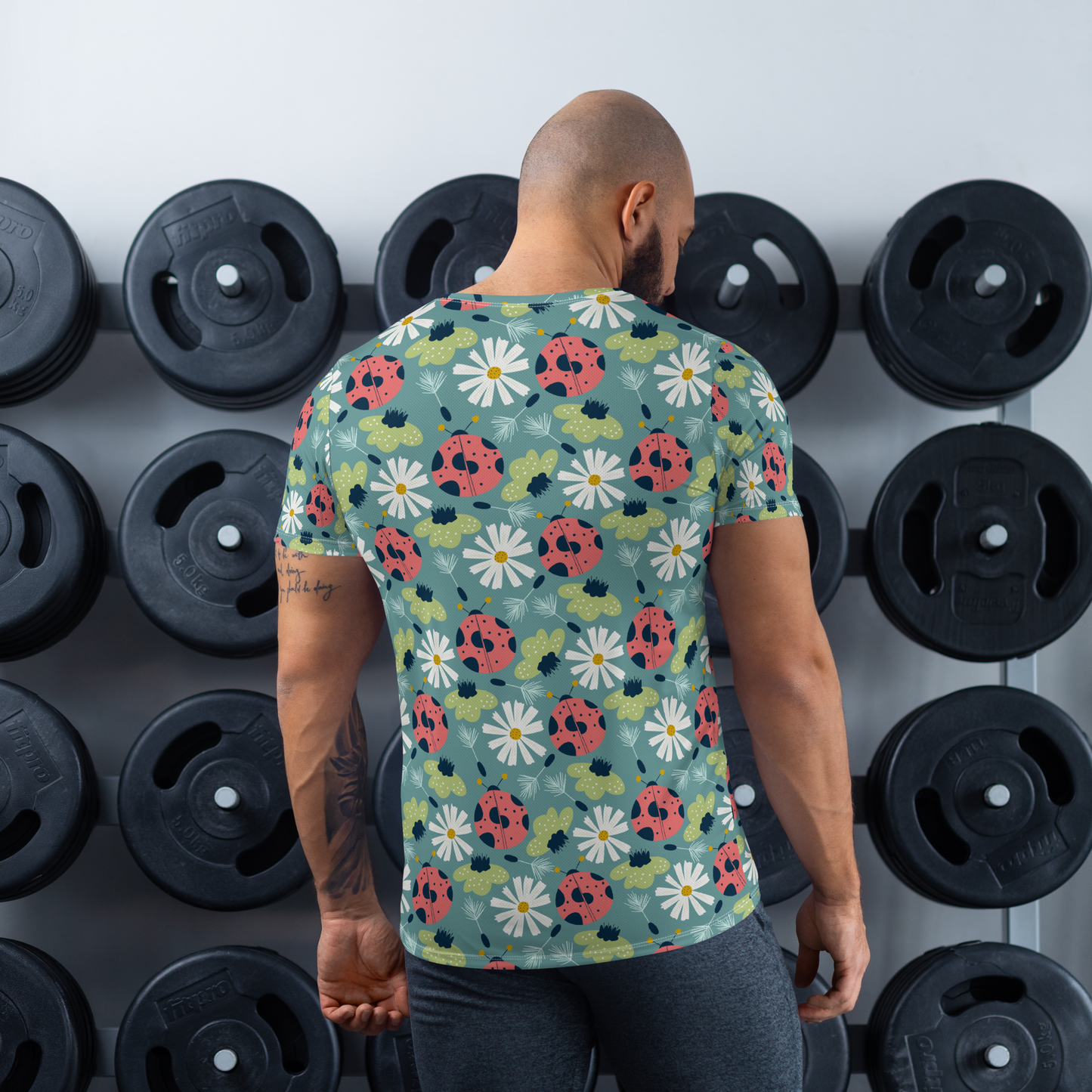 Scandinavian Spring Floral | Seamless Patterns | All-Over Print Men's Athletic T-Shirt - #2