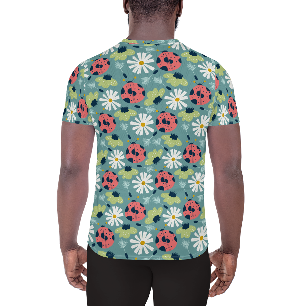 Scandinavian Spring Floral | Seamless Patterns | All-Over Print Men's Athletic T-Shirt - #2