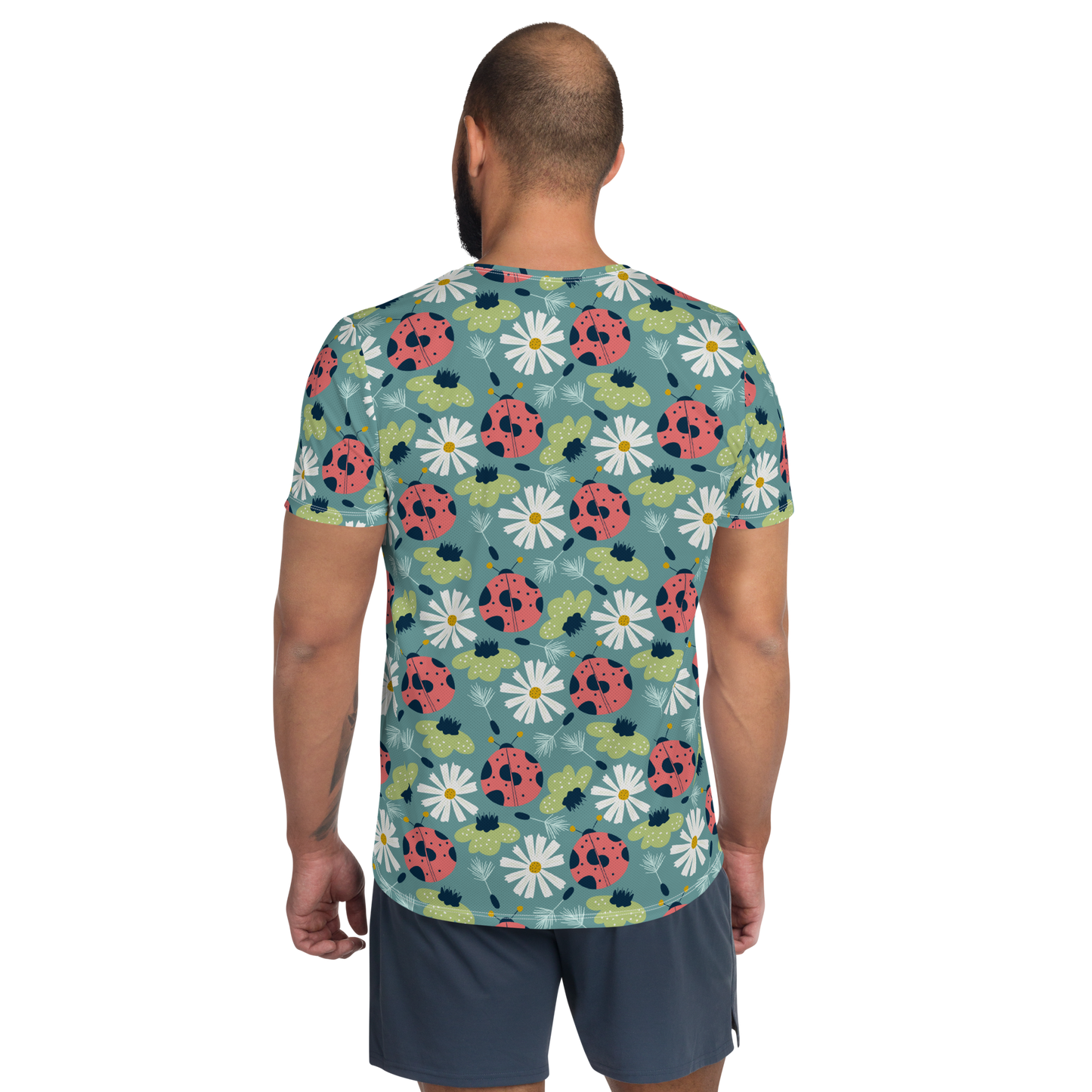 Scandinavian Spring Floral | Seamless Patterns | All-Over Print Men's Athletic T-Shirt - #2