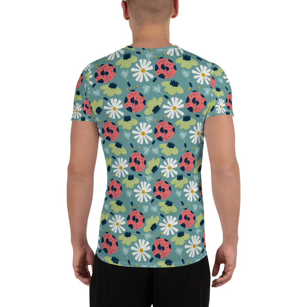 Scandinavian Spring Floral | Seamless Patterns | All-Over Print Men's Athletic T-Shirt - #2