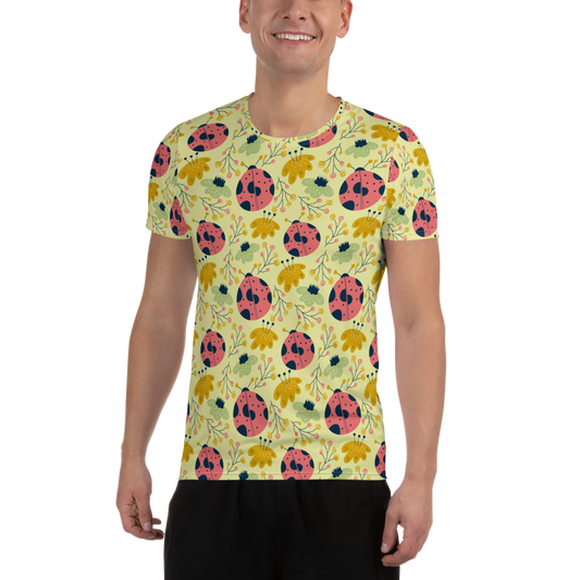 Scandinavian Spring Floral | Seamless Patterns | All-Over Print Men's Athletic T-Shirt - #9