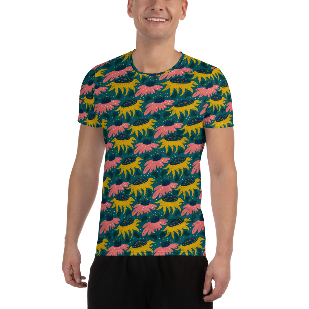 Scandinavian Spring Floral | Seamless Patterns | All-Over Print Men's Athletic T-Shirt - #8