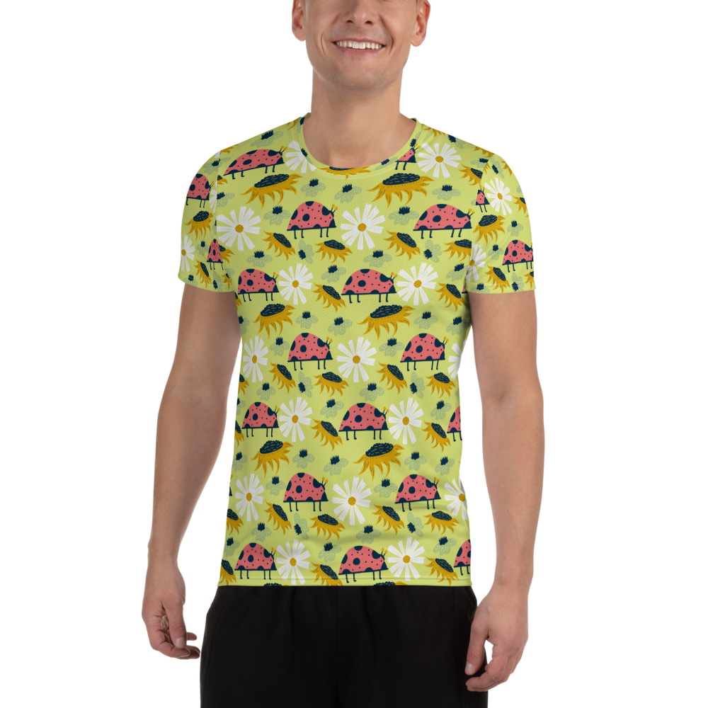 Scandinavian Spring Floral | Seamless Patterns | All-Over Print Men's Athletic T-Shirt - #6