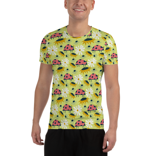 Scandinavian Spring Floral | Seamless Patterns | All-Over Print Men's Athletic T-Shirt - #6