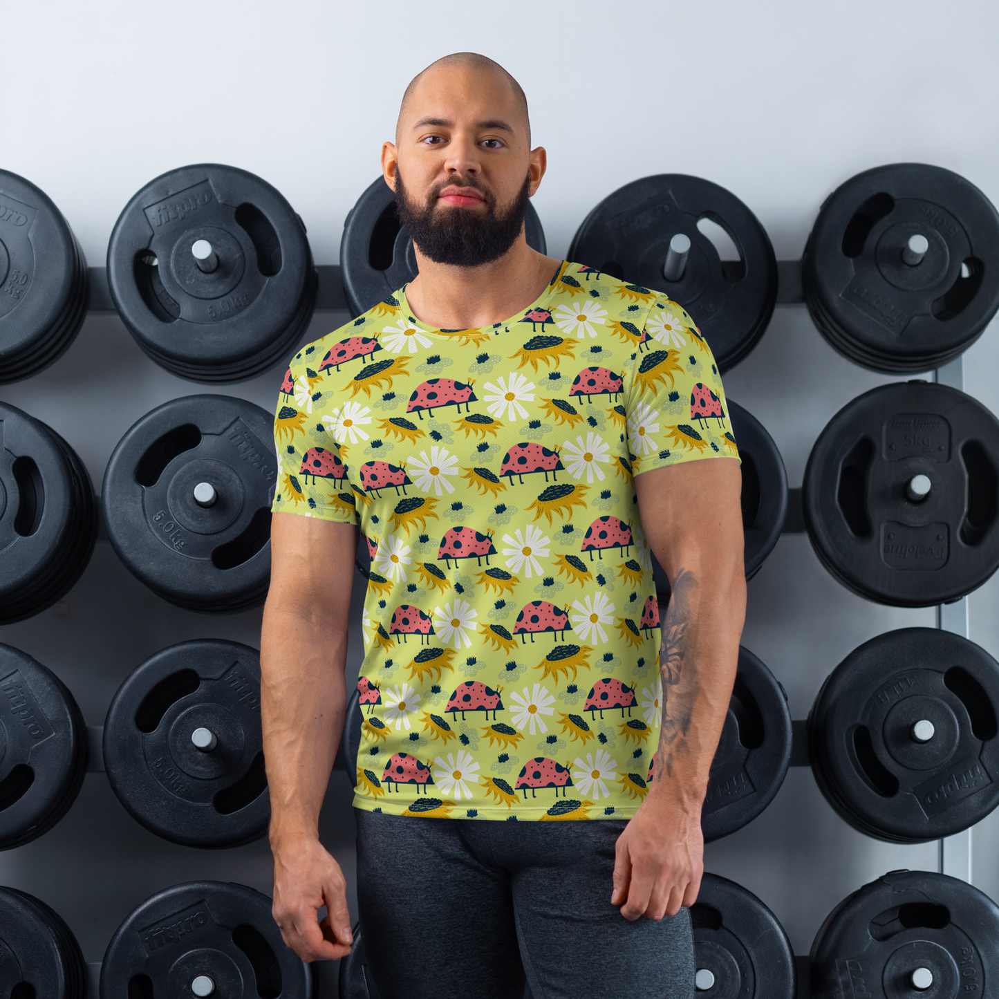 Scandinavian Spring Floral | Seamless Patterns | All-Over Print Men's Athletic T-Shirt - #6