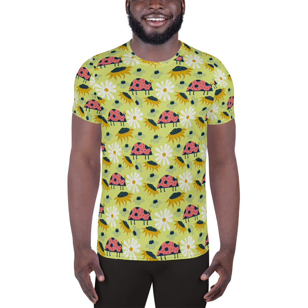 Scandinavian Spring Floral | Seamless Patterns | All-Over Print Men's Athletic T-Shirt - #6