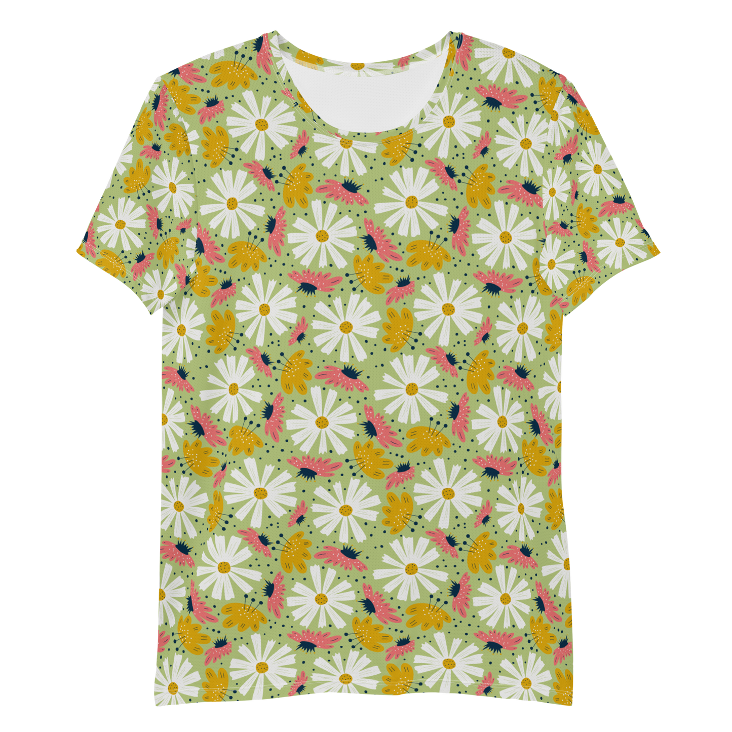 Scandinavian Spring Floral | Seamless Patterns | All-Over Print Men's Athletic T-Shirt - #4