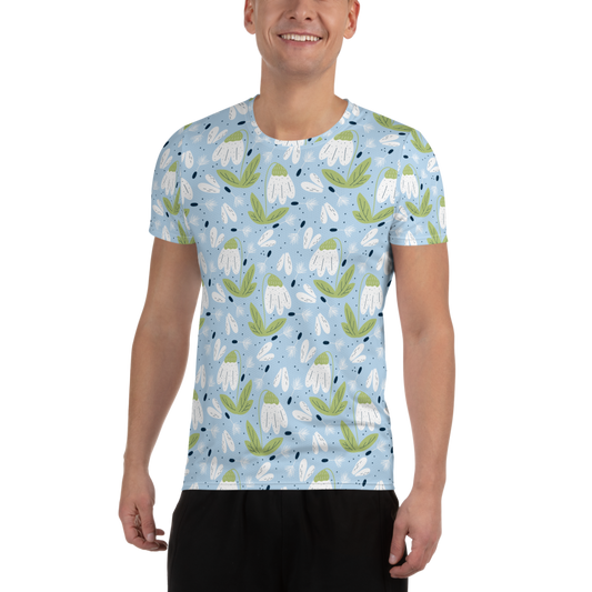 Scandinavian Spring Floral | Seamless Patterns | All-Over Print Men's Athletic T-Shirt - #3