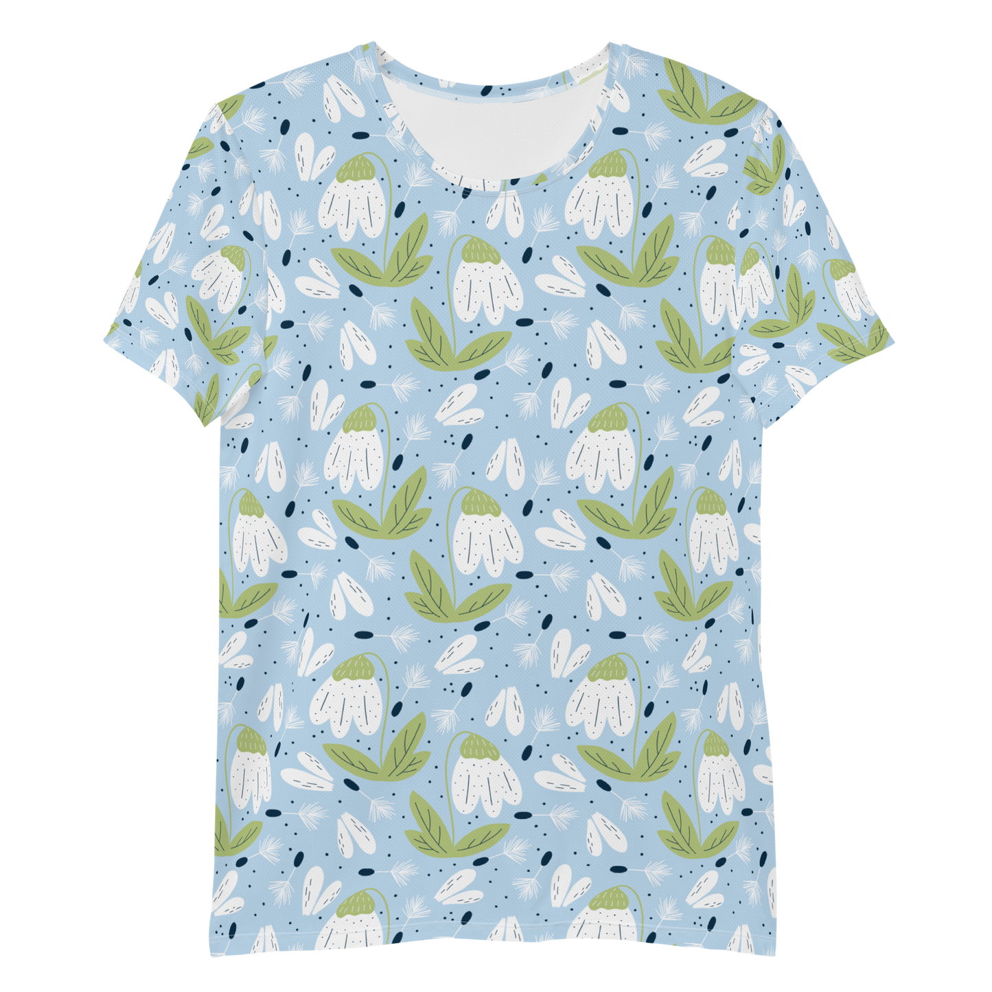 Scandinavian Spring Floral | Seamless Patterns | All-Over Print Men's Athletic T-Shirt - #3