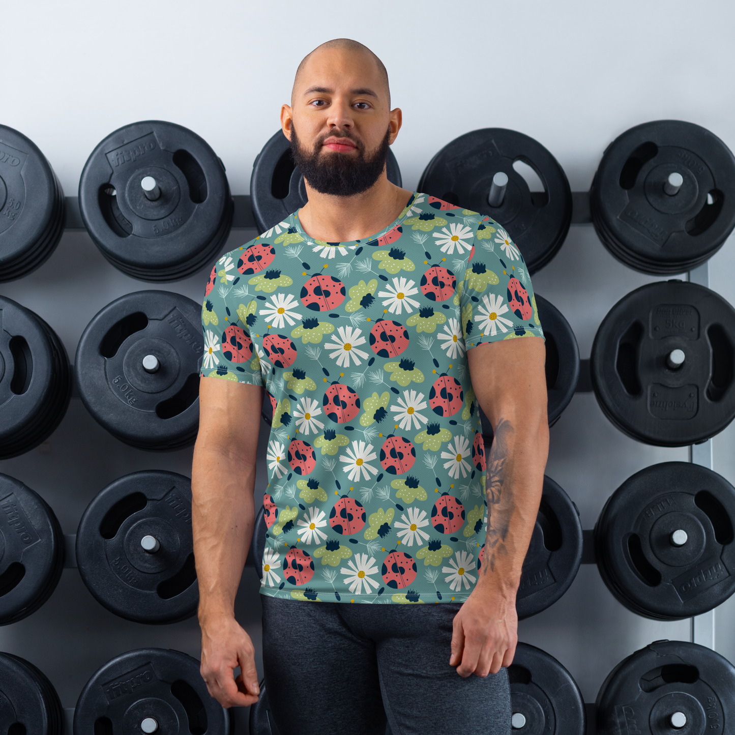 Scandinavian Spring Floral | Seamless Patterns | All-Over Print Men's Athletic T-Shirt - #2