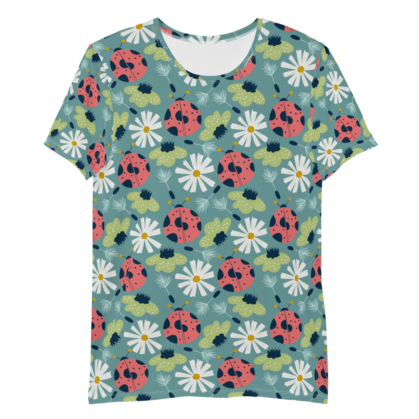 Scandinavian Spring Floral | Seamless Patterns | All-Over Print Men's Athletic T-Shirt - #2