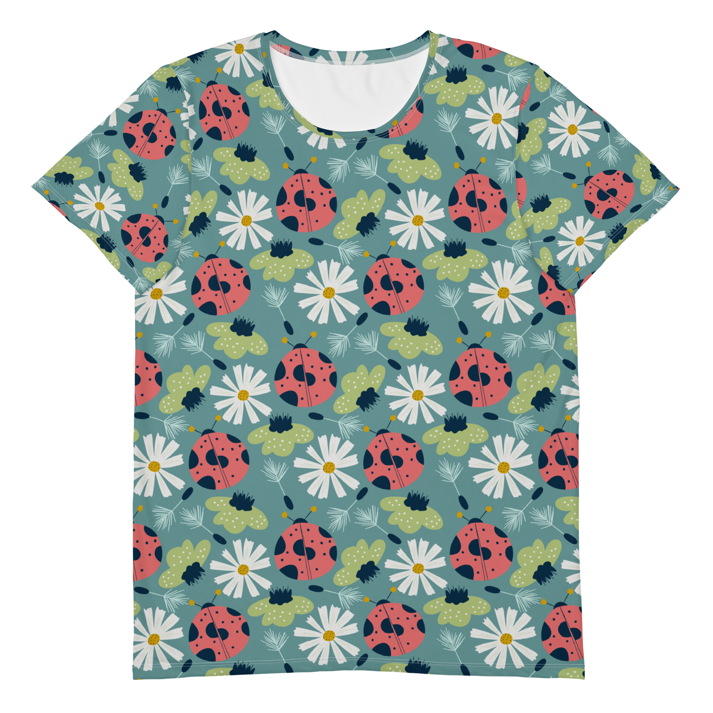 Scandinavian Spring Floral | Seamless Patterns | All-Over Print Men's Athletic T-Shirt - #2