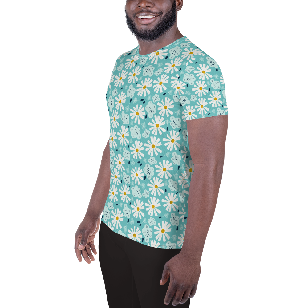 Scandinavian Spring Floral | Seamless Patterns | All-Over Print Men's Athletic T-Shirt - #10