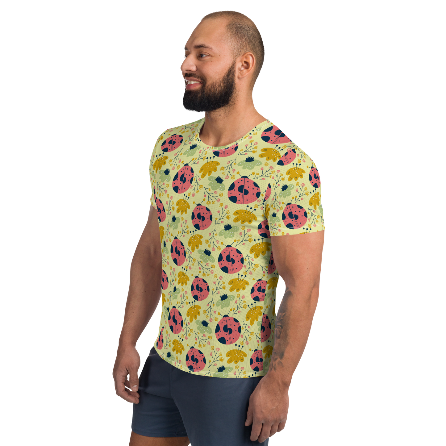 Scandinavian Spring Floral | Seamless Patterns | All-Over Print Men's Athletic T-Shirt - #9