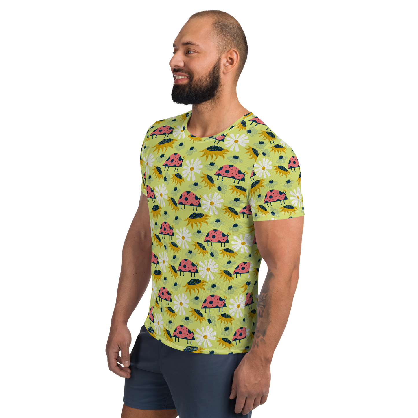 Scandinavian Spring Floral | Seamless Patterns | All-Over Print Men's Athletic T-Shirt - #6