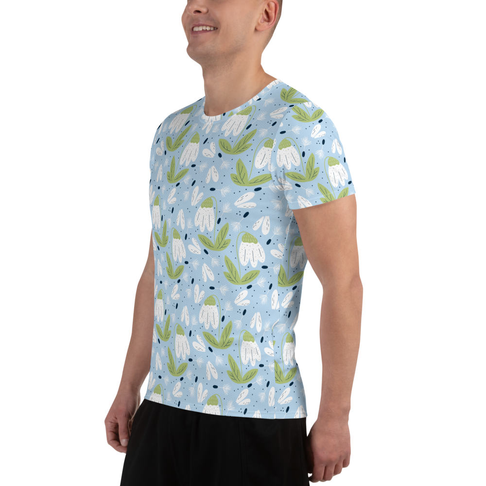 Scandinavian Spring Floral | Seamless Patterns | All-Over Print Men's Athletic T-Shirt - #3