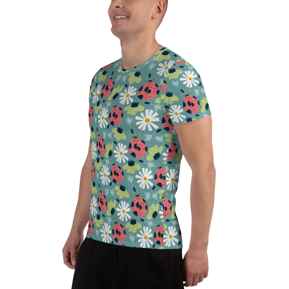 Scandinavian Spring Floral | Seamless Patterns | All-Over Print Men's Athletic T-Shirt - #2