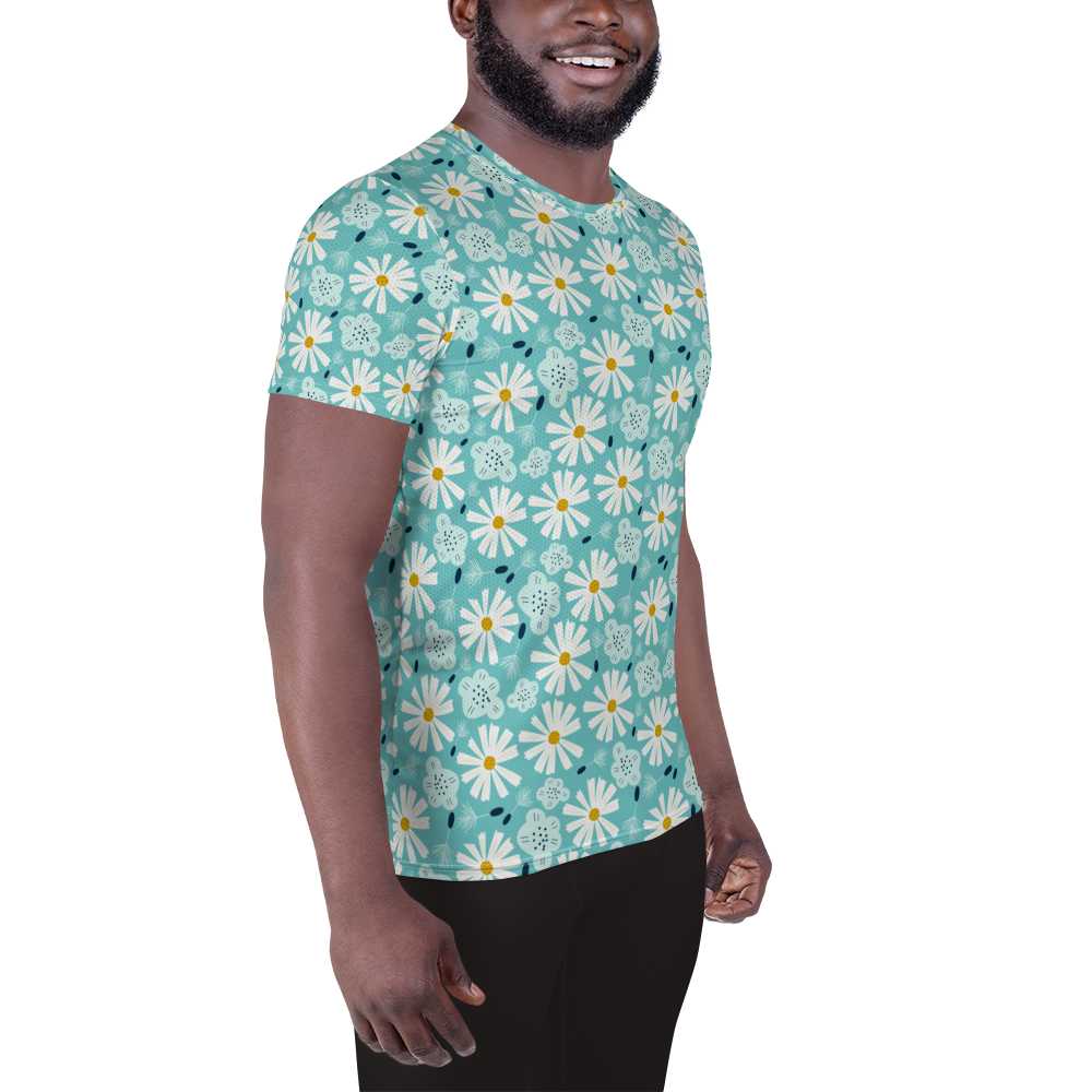 Scandinavian Spring Floral | Seamless Patterns | All-Over Print Men's Athletic T-Shirt - #10