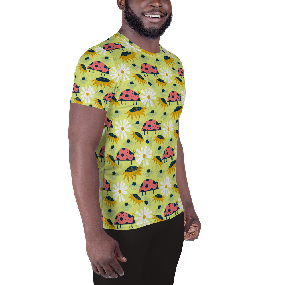 Scandinavian Spring Floral | Seamless Patterns | All-Over Print Men's Athletic T-Shirt - #6