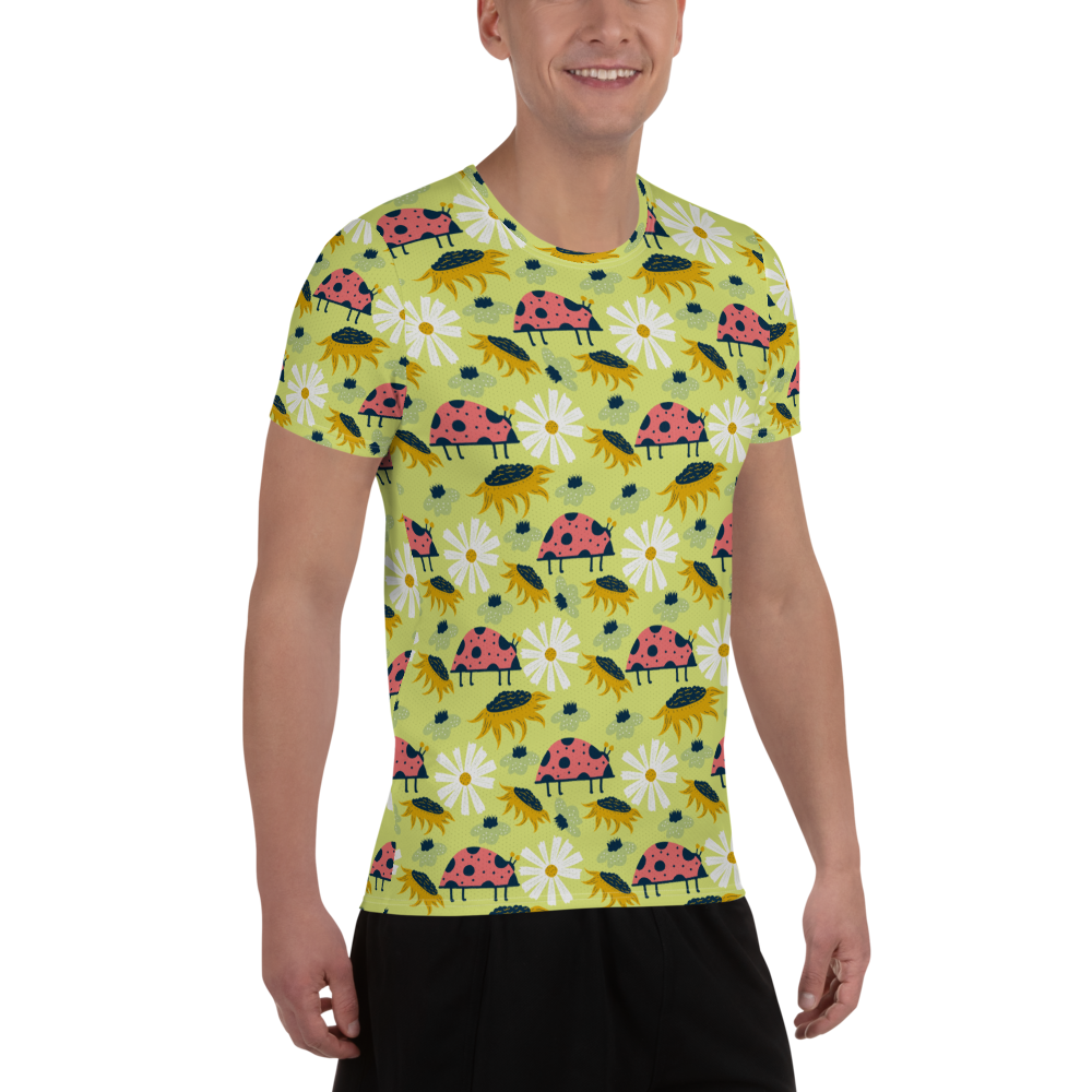 Scandinavian Spring Floral | Seamless Patterns | All-Over Print Men's Athletic T-Shirt - #6