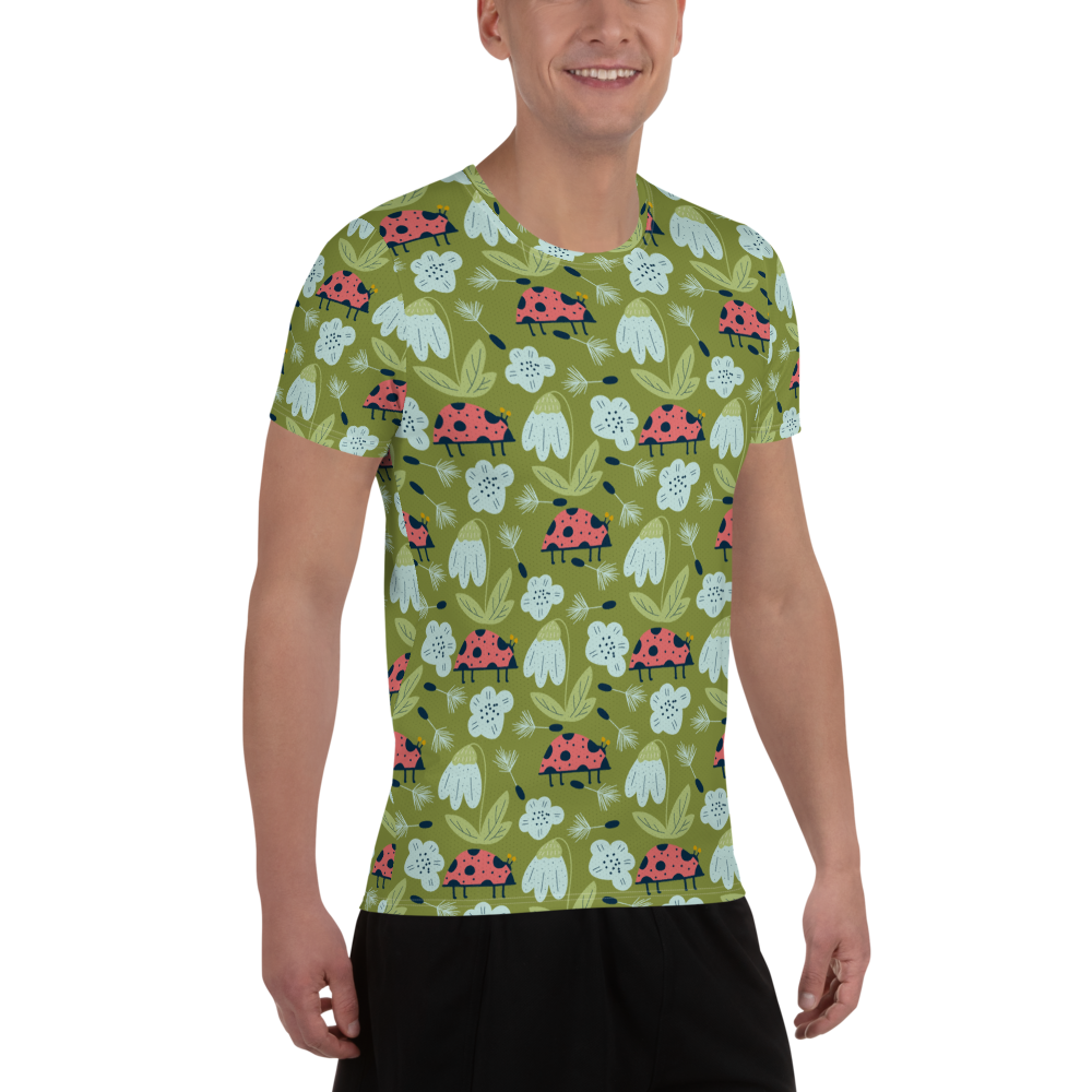 Scandinavian Spring Floral | Seamless Patterns | All-Over Print Men's Athletic T-Shirt - #5
