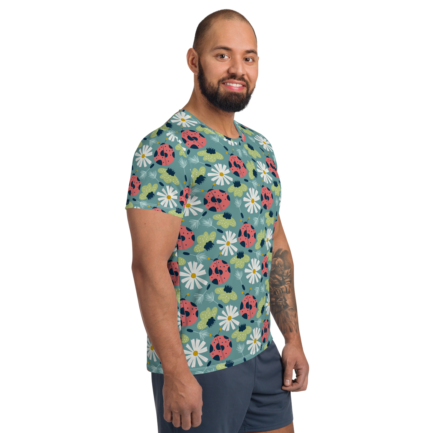 Scandinavian Spring Floral | Seamless Patterns | All-Over Print Men's Athletic T-Shirt - #2