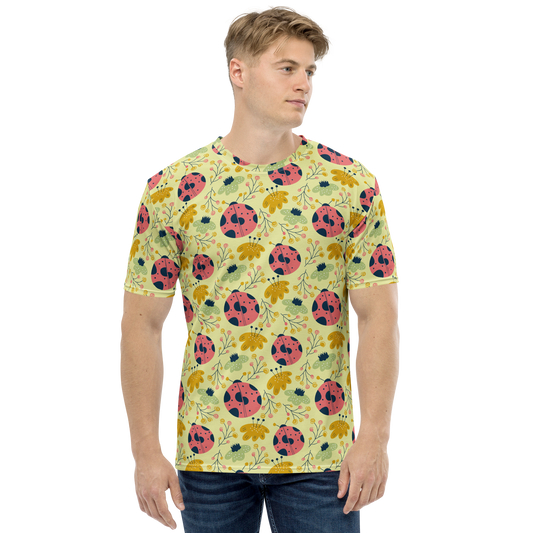 Scandinavian Spring Floral | Seamless Patterns | All-Over Print Men's Crew Neck T-Shirt - #9