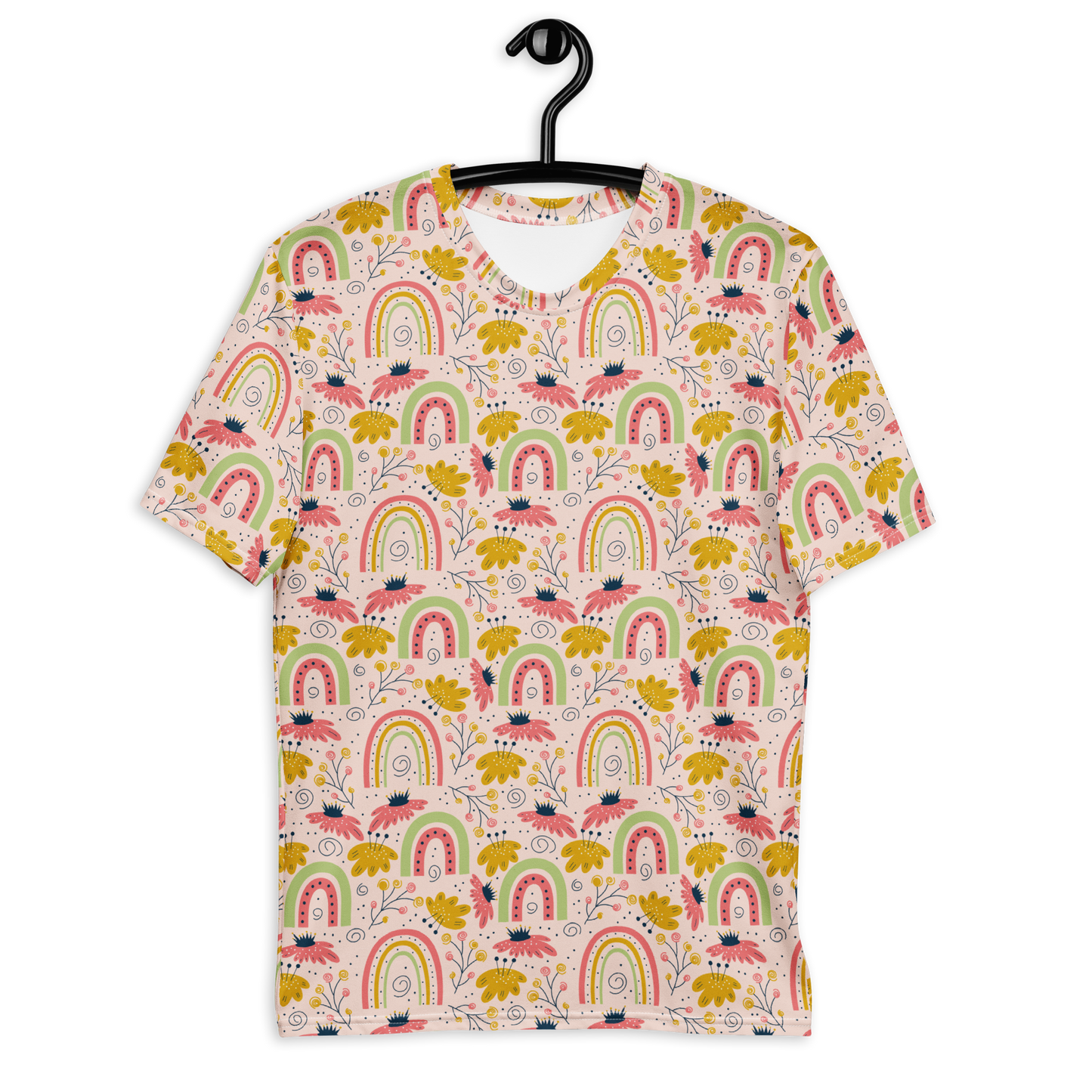 Scandinavian Spring Floral | Seamless Patterns | All-Over Print Men's Crew Neck T-Shirt - #7